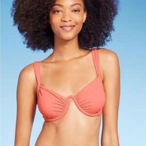 Shade & Shore bikini top in coral